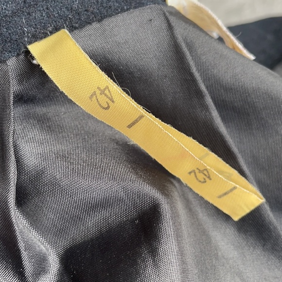 Vintage yessica Genuine Wool Little Black Warm Classy Pencil Skirt 42 - Picture 10 of 11